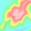 Mappa topografica Blue Mountain, altitudine, rilievo