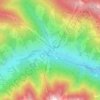 Mappa topografica Saalbach, altitudine, rilievo