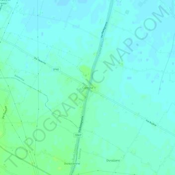 Mappa topografica Coccolia, altitudine, rilievo