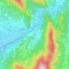 Mappa topografica Les Rieux, altitudine, rilievo
