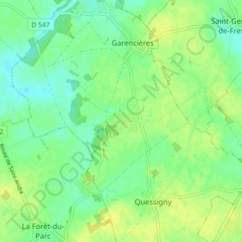 Mappa topografica Le Buisson Crosson, altitudine, rilievo