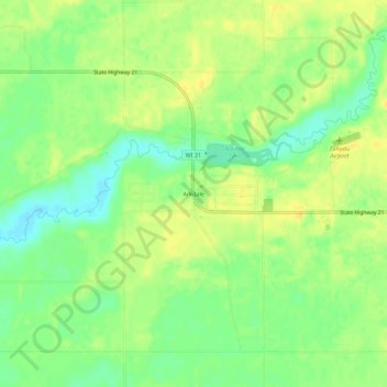 Mappa topografica Arkdale, altitudine, rilievo