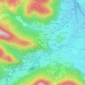 Mappa topografica Egg, altitudine, rilievo