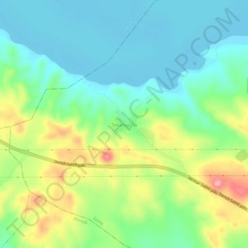 Mappa topografica Tekelioğlu, altitudine, rilievo