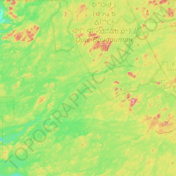 Mappa topografica Île Trailer, altitudine, rilievo