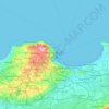Mappa topografica Alger, altitudine, rilievo