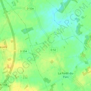 Mappa topografica La Brosse, altitudine, rilievo