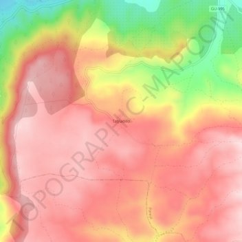 Mappa topografica Tabladillo, altitudine, rilievo