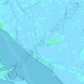 Mappa topografica La Dive, altitudine, rilievo