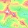 Mappa topografica Crestone Needle, altitudine, rilievo