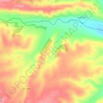 Mappa topografica La Plana, altitudine, rilievo