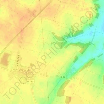 Mappa topografica Les Beauges, altitudine, rilievo