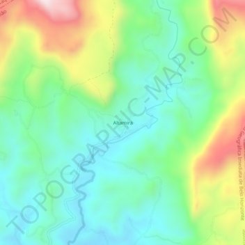 Mappa topografica Altamira, altitudine, rilievo