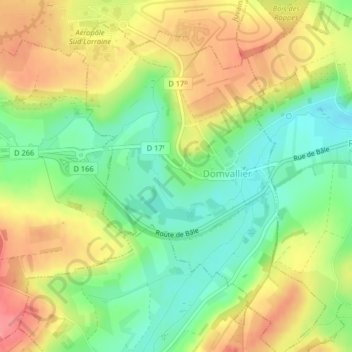 Mappa topografica Sayen, altitudine, rilievo
