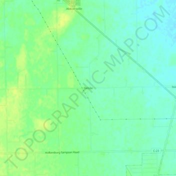 Mappa topografica Delisle, altitudine, rilievo