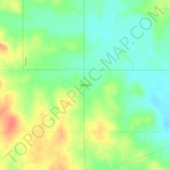 Mappa topografica Pernell, altitudine, rilievo