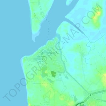 Mappa topografica Ban Nam Khem, altitudine, rilievo