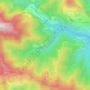 Mappa topografica Cetta, altitudine, rilievo