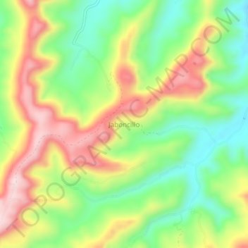 Mappa topografica Jaboncillo, altitudine, rilievo