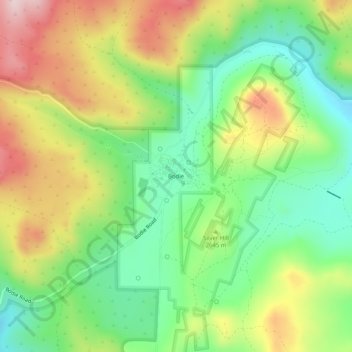 Mappa topografica Bodie, altitudine, rilievo