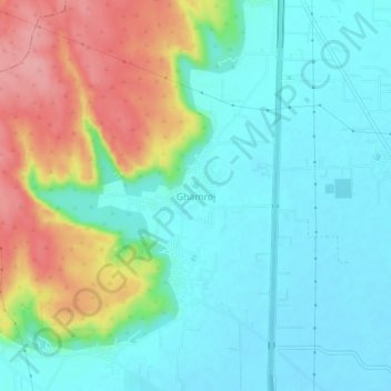 Mappa topografica Ghamroj, altitudine, rilievo