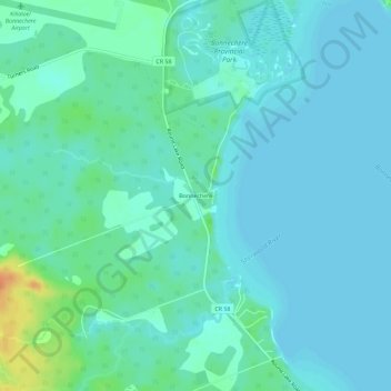 Mappa topografica Bonnechere, altitudine, rilievo