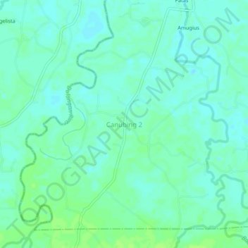 Mappa topografica Canubing 2, altitudine, rilievo