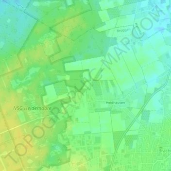 Mappa topografica An den Ebber, altitudine, rilievo