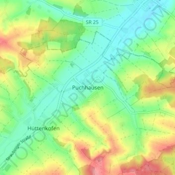 Mappa topografica Puchhausen, altitudine, rilievo