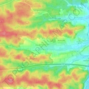 Mappa topografica Rettenbergen, altitudine, rilievo