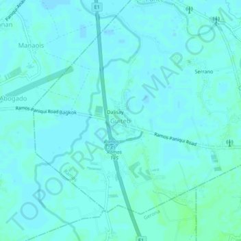Mappa topografica Guiteb, altitudine, rilievo