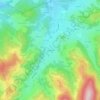 Mappa topografica Verpellière, altitudine, rilievo