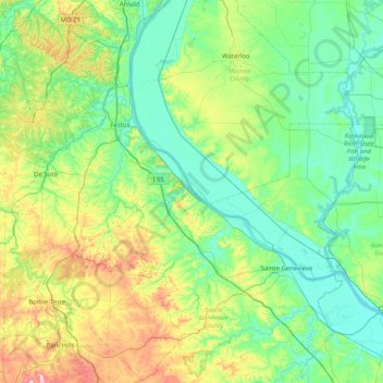 Mappa topografica Lee Island, altitudine, rilievo