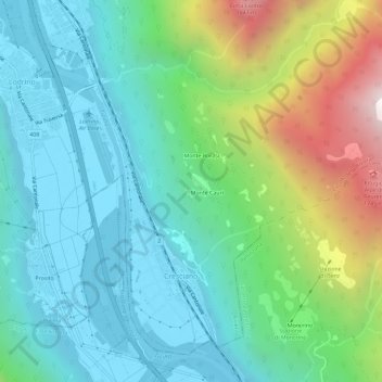 Mappa topografica Monte Porta, altitudine, rilievo