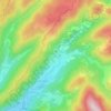 Mappa topografica Haut-du-Them, altitudine, rilievo