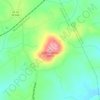 Mappa topografica Pilot Mountain, altitudine, rilievo