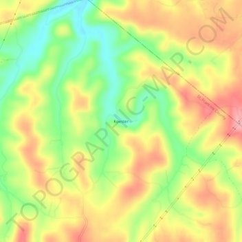 Mappa topografica Koester, altitudine, rilievo