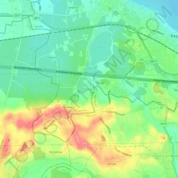 Mappa topografica Broglie, altitudine, rilievo