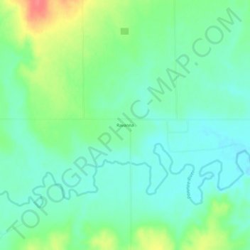 Mappa topografica Ravanna, altitudine, rilievo