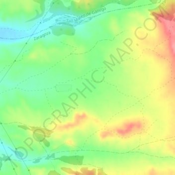 Mappa topografica El Llano, altitudine, rilievo