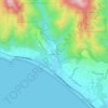 Mappa topografica Malibu West, altitudine, rilievo