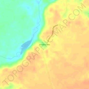 Mappa topografica Arrinconada, altitudine, rilievo
