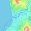 Mappa topografica La Laguna de Zapallar, altitudine, rilievo