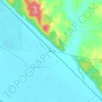 Mappa topografica Sadler, altitudine, rilievo