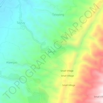 Mappa topografica Basak, altitudine, rilievo