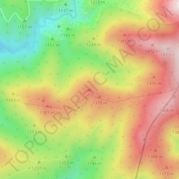 Mappa topografica La Pinilla, altitudine, rilievo