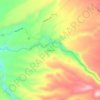 Mappa topografica Toconce, altitudine, rilievo