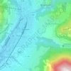 Mappa topografica Pont de Cervières, altitudine, rilievo