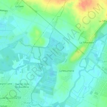 Mappa topografica Prairie de Saint-Rémis, altitudine, rilievo