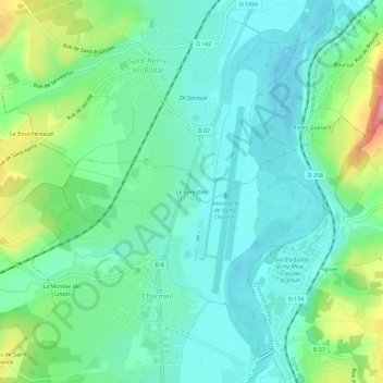 Mappa topografica Le Forestier, altitudine, rilievo